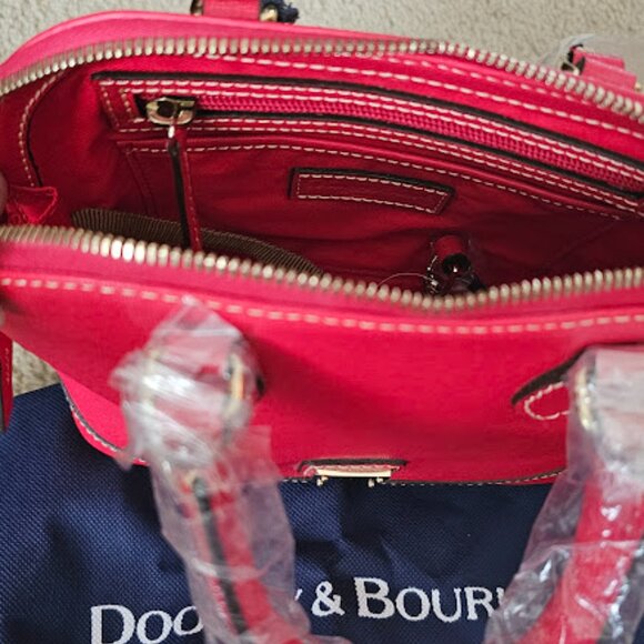 Dooney & Bourke Bitsy Zip Zip — Red Saffiano Leather, NWT, Retired, Crossbody - Picture 13 of 15